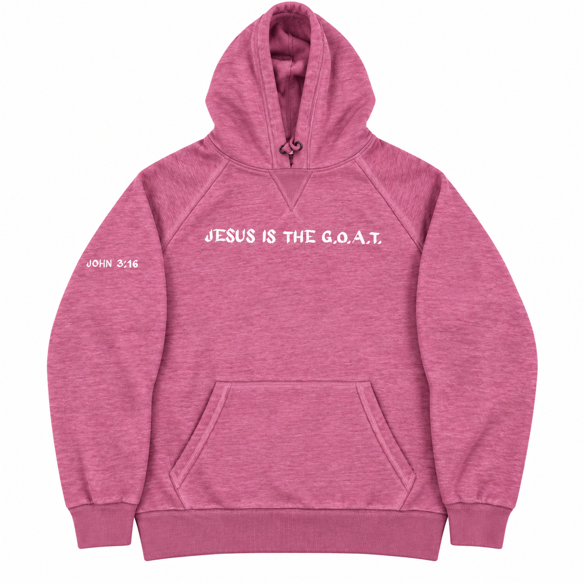Jesus Is The G.O.A.T Embroidered Unisex Pullover Hoodie