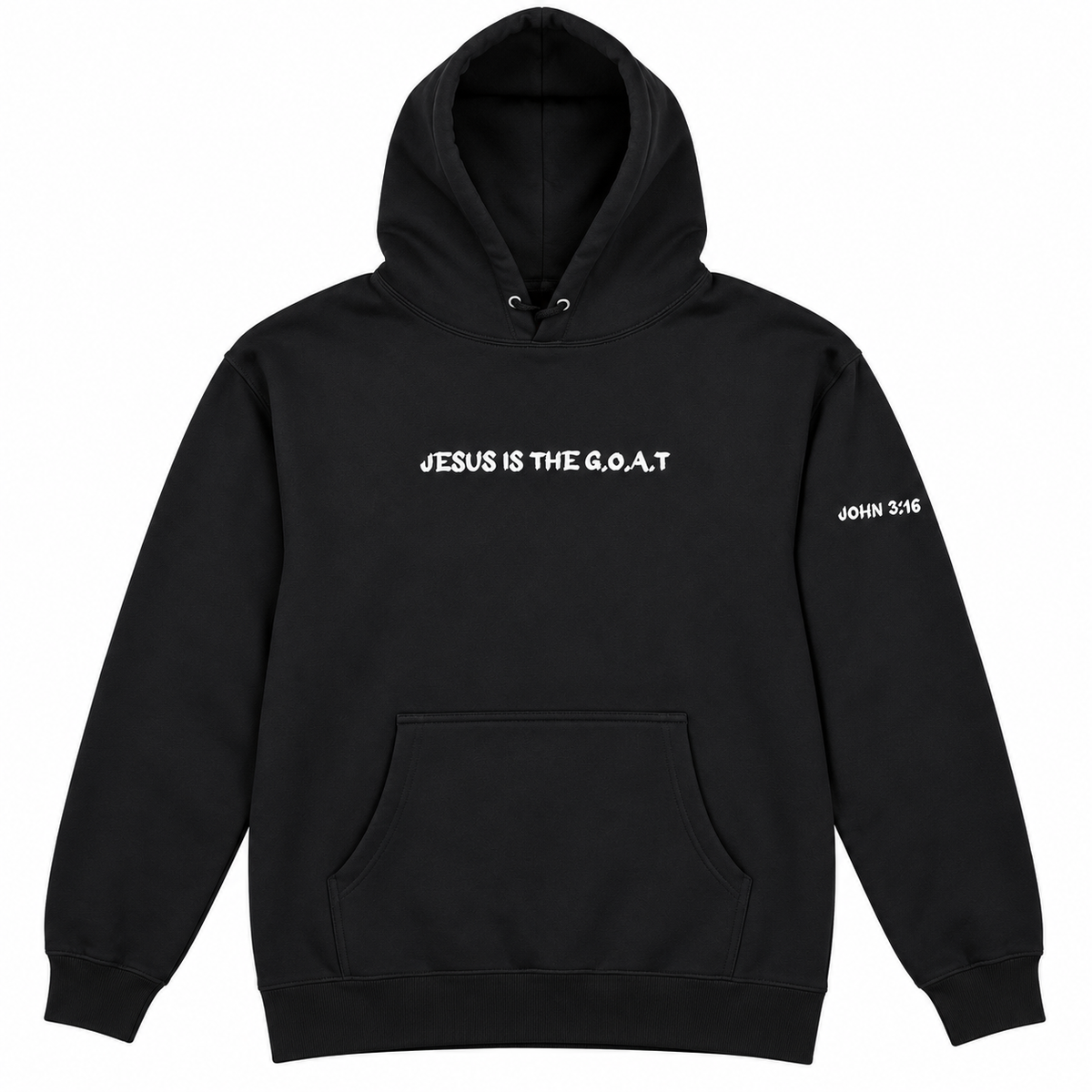 Jesus Is The G.O.A.T Embroidered Unisex Pullover Hoodie