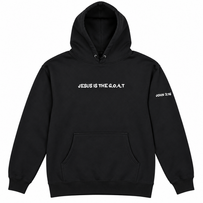 Jesus Is The G.O.A.T Embroidered Unisex Pullover Hoodie