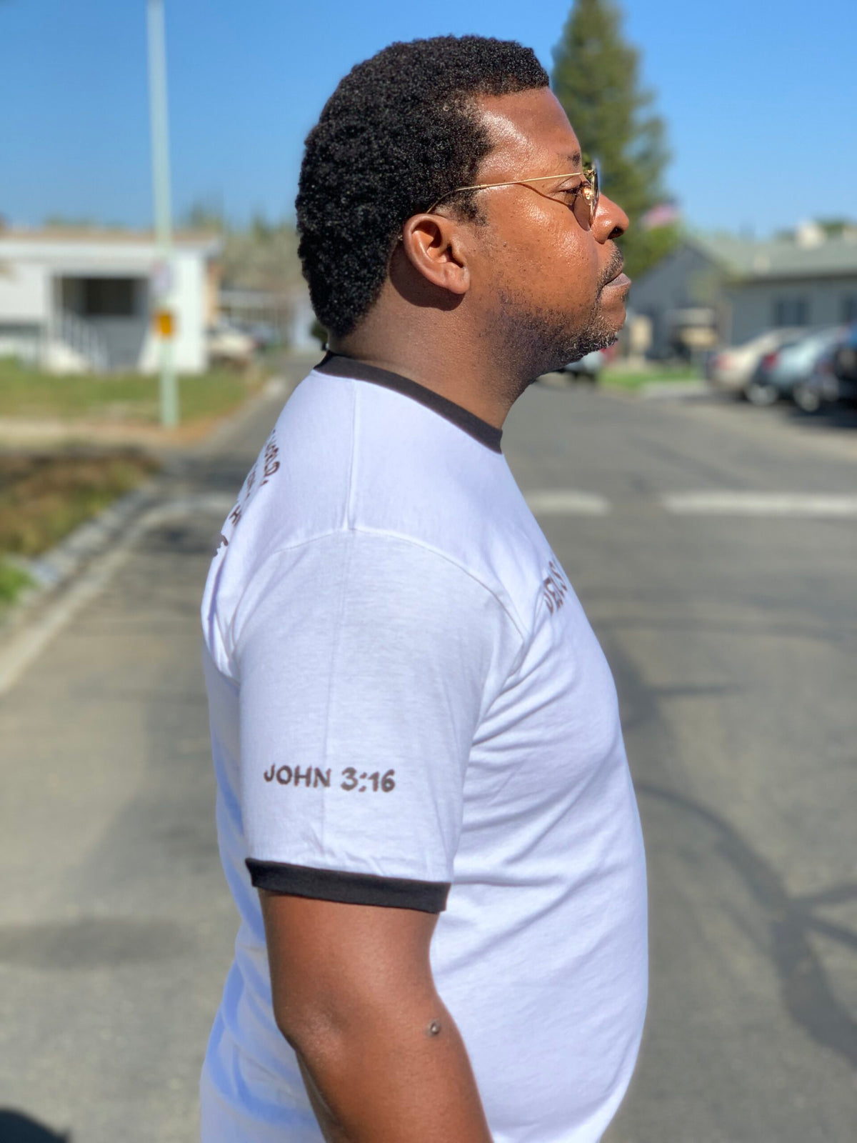 JESUS IS THE G.O.A.T Ringer Tee
