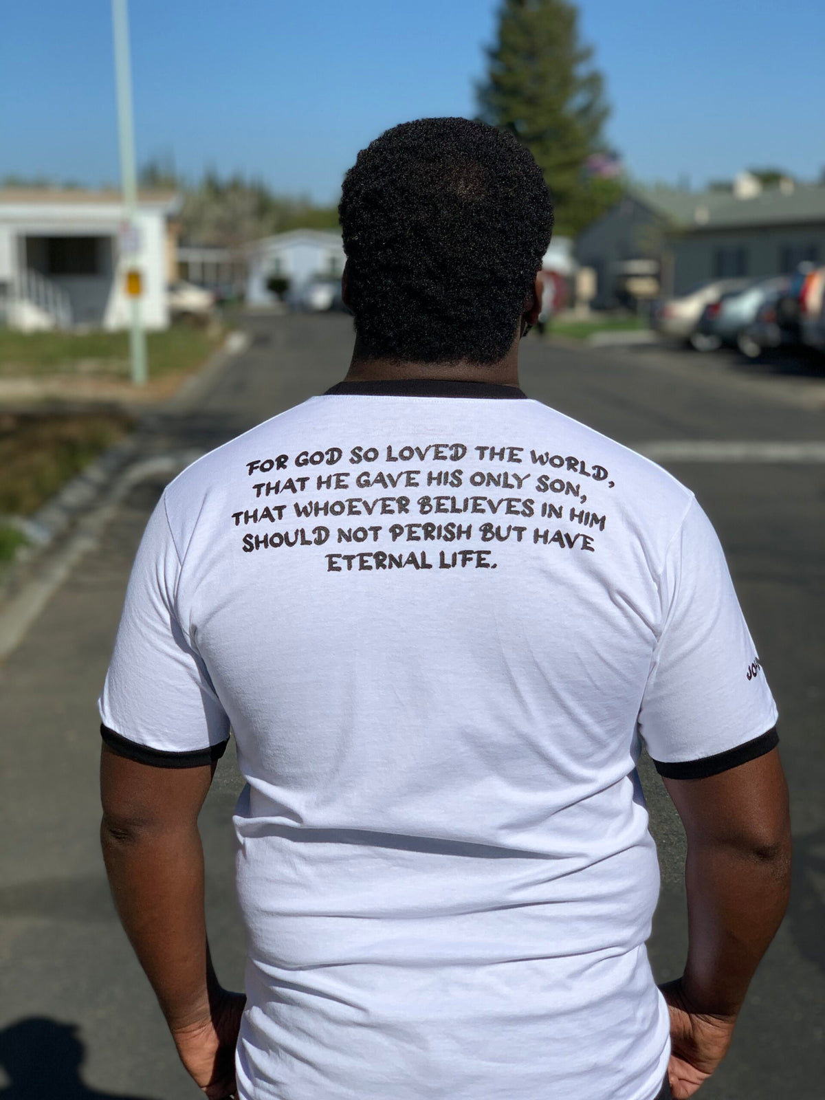 JESUS IS THE G.O.A.T Ringer Tee