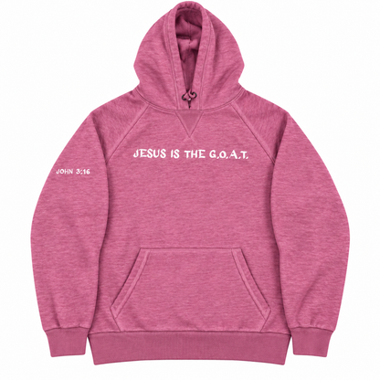 Jesus Is The G.O.A.T Embroidered Unisex Pullover Hoodie