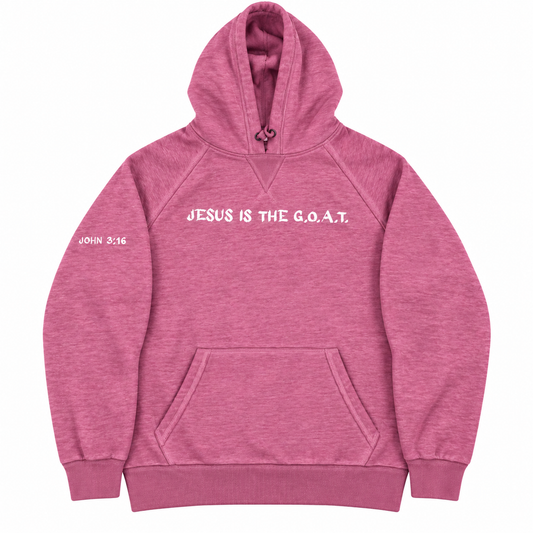 Jesus Is The G.O.A.T Embroidered Unisex Pullover Hoodie